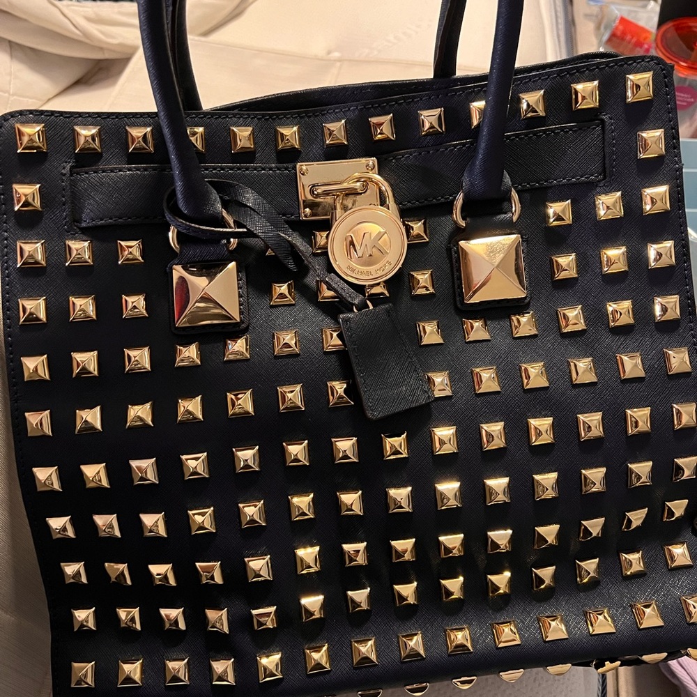 Blue & gold Michael Kors purse